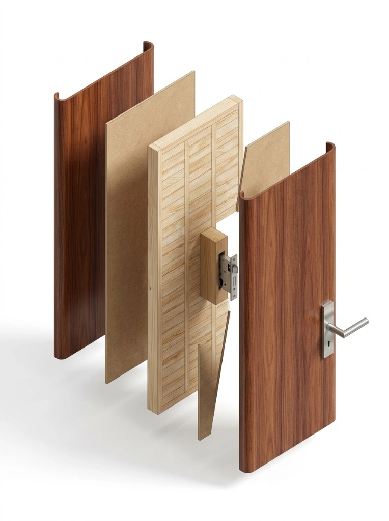 Postforming Laminate Door 3D Assembly Breakdown Architecture